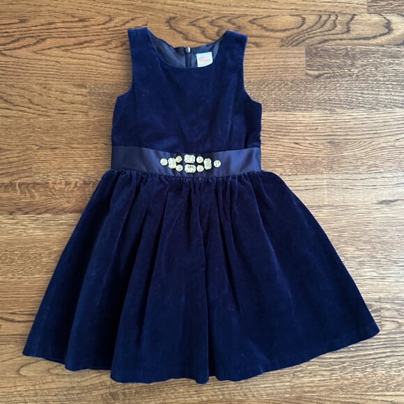 Size 4 Gymboree Blue Party Dress with Bow - Picture 1 of 5